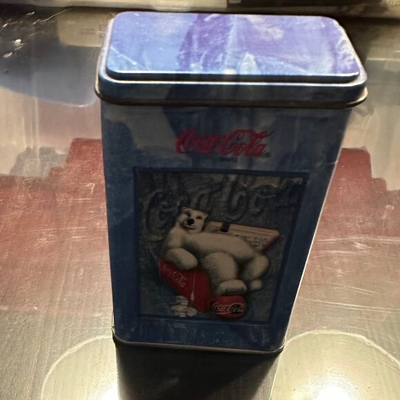 Coca-Cola Polar Bear Collectible Tin + 2 Decks of Playing Cards - Picture 3 of 4